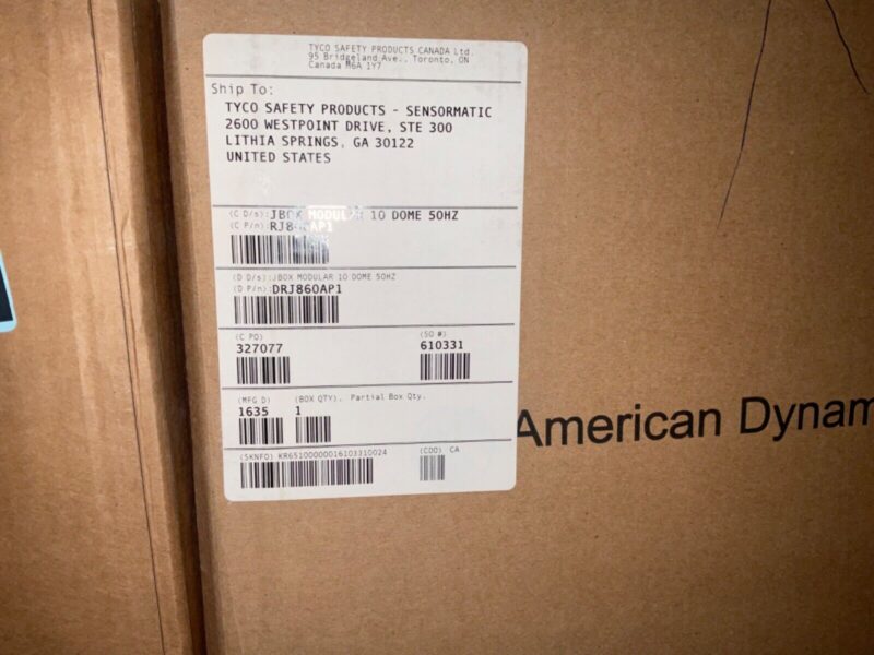 AMERICAN DYNAMICS RJ860AP1 DOME J-Box Indoor 10 RS422 230vac - Image 2