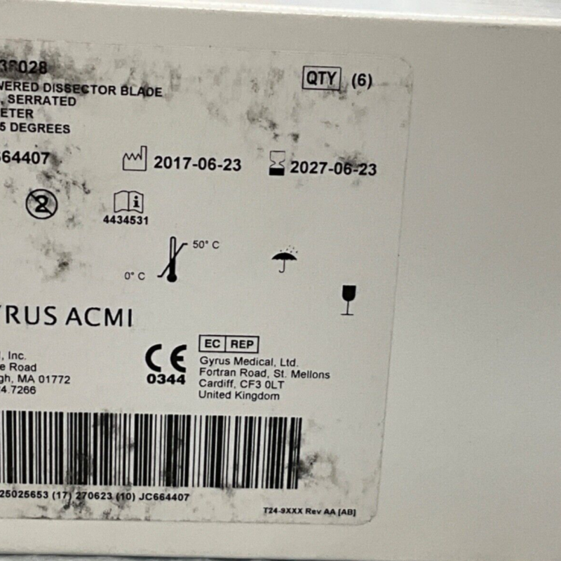 Gyrus ACMI 70138028 Powered Dissector Blade Irrigating 2.9MM 2027 ( 1 Piece )