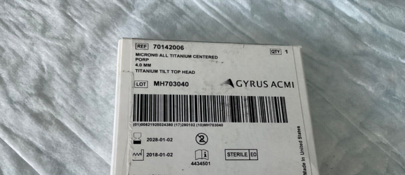 Gyrus ACMI 70142006 Micron All Titanium Centered 2028