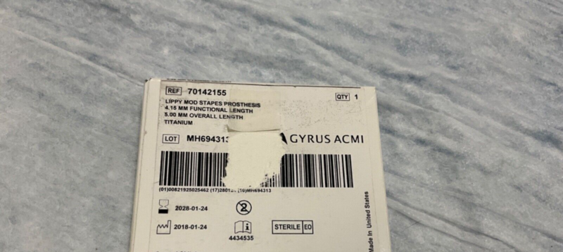 Gyrus ACMI 70142155 Lippy Mod Stapes Prosthesis 2028