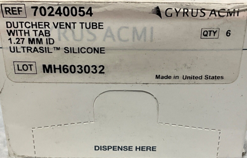 Gyrus ACMI 70240054 Vent Tube 1.27MM