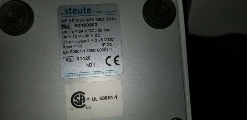 .Steute WF HS 0-5v/0-5v med gp14 foot pedal # 52183903 - Image 3