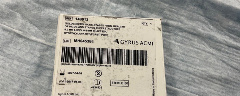 Gyrus ACMI 140913 Goldenberg Incus-Stapers Pros 2027-2029