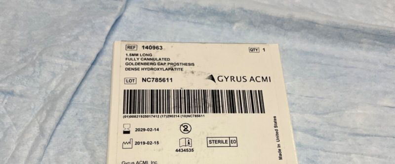 Gyrus ACMI 140963, 1.55mm Long Fully Cannulated 2029