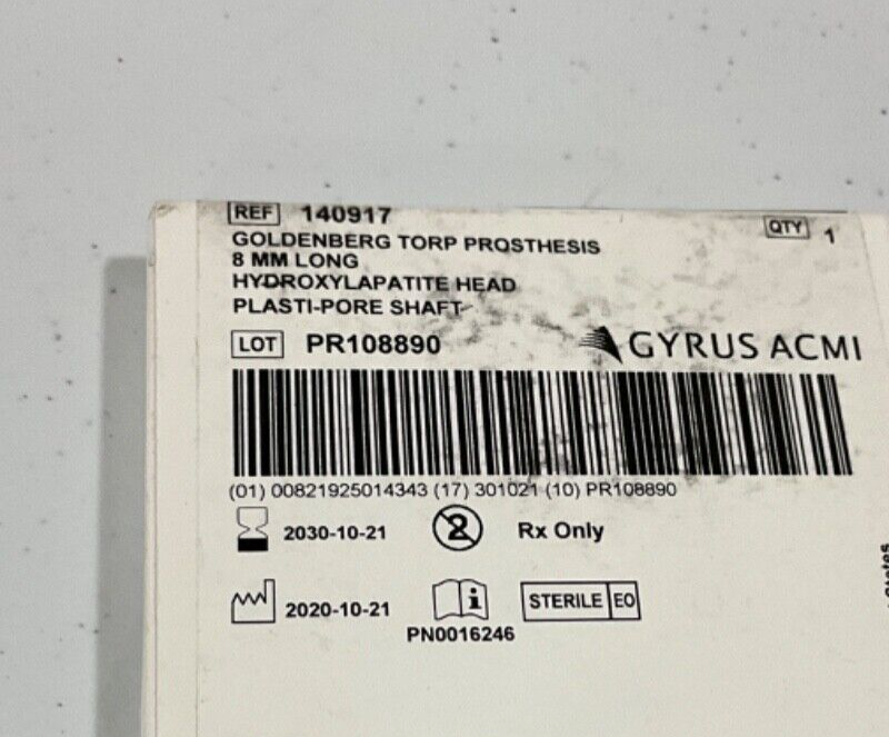 Gyrus ACMI 140917 Goldenberg Torp Prothesis 2030
