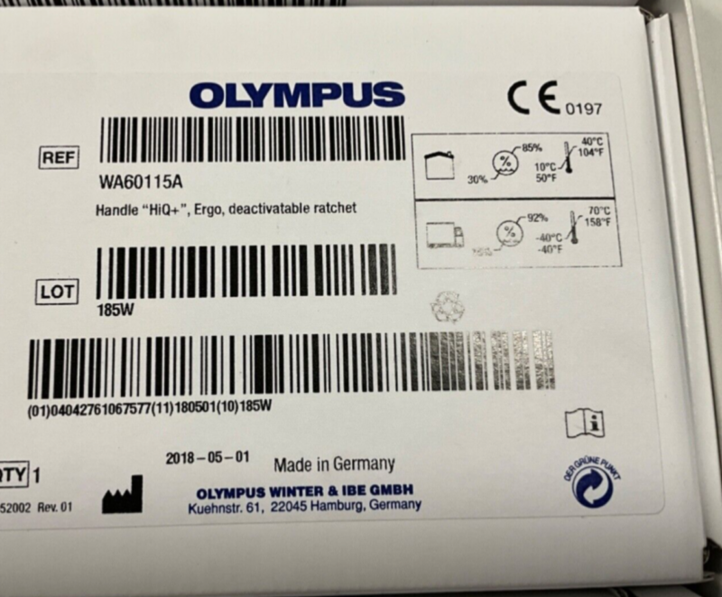 OLYMPUS WA60115A Handle HiQ + A60800A Shaft HiQ + WA64330A Jaws HiQ