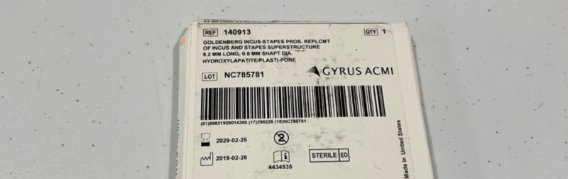 Gyrus ACMI 140913 Goldenberg Incus-Stapes Pros 2029